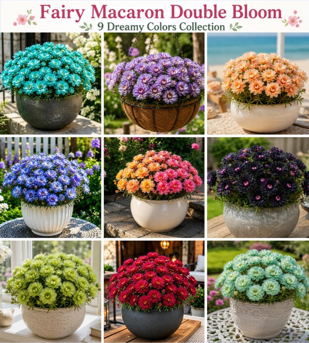 🌸 Fairy Macaron Double Bloom Bulbs-The Flower That Makes People Stop And Smile