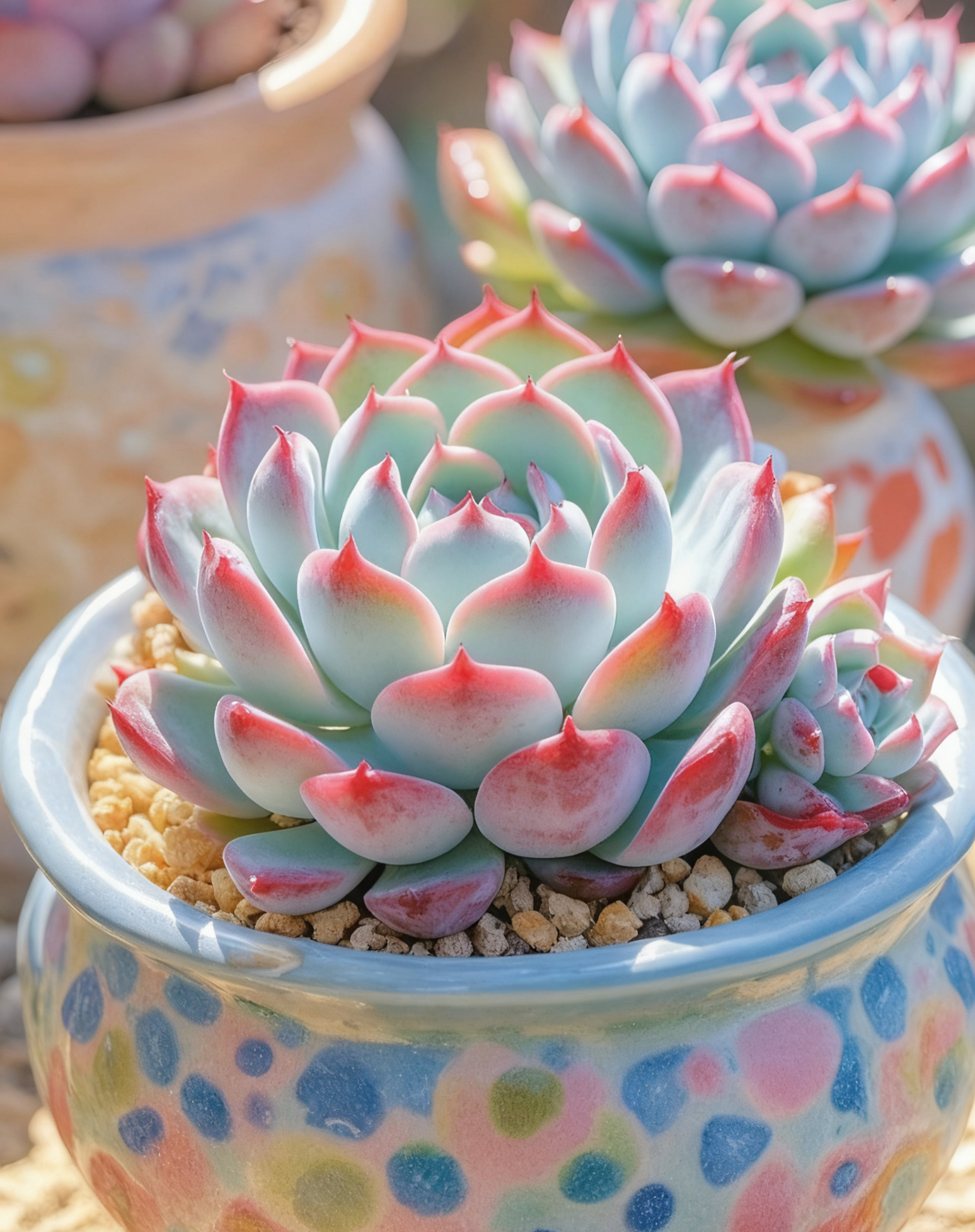 🌈 Dream Rainbow Succulent – A Touch of Color for Your Garden 🌱