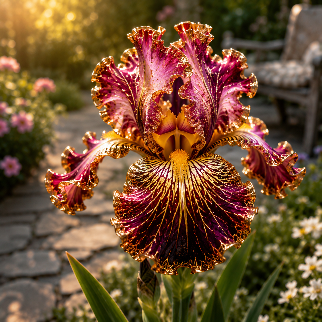 ✨ Rare Gilded Jewel Iris Bulbs – Shimmering Gold-Edged Blooms for Gardens & Pots