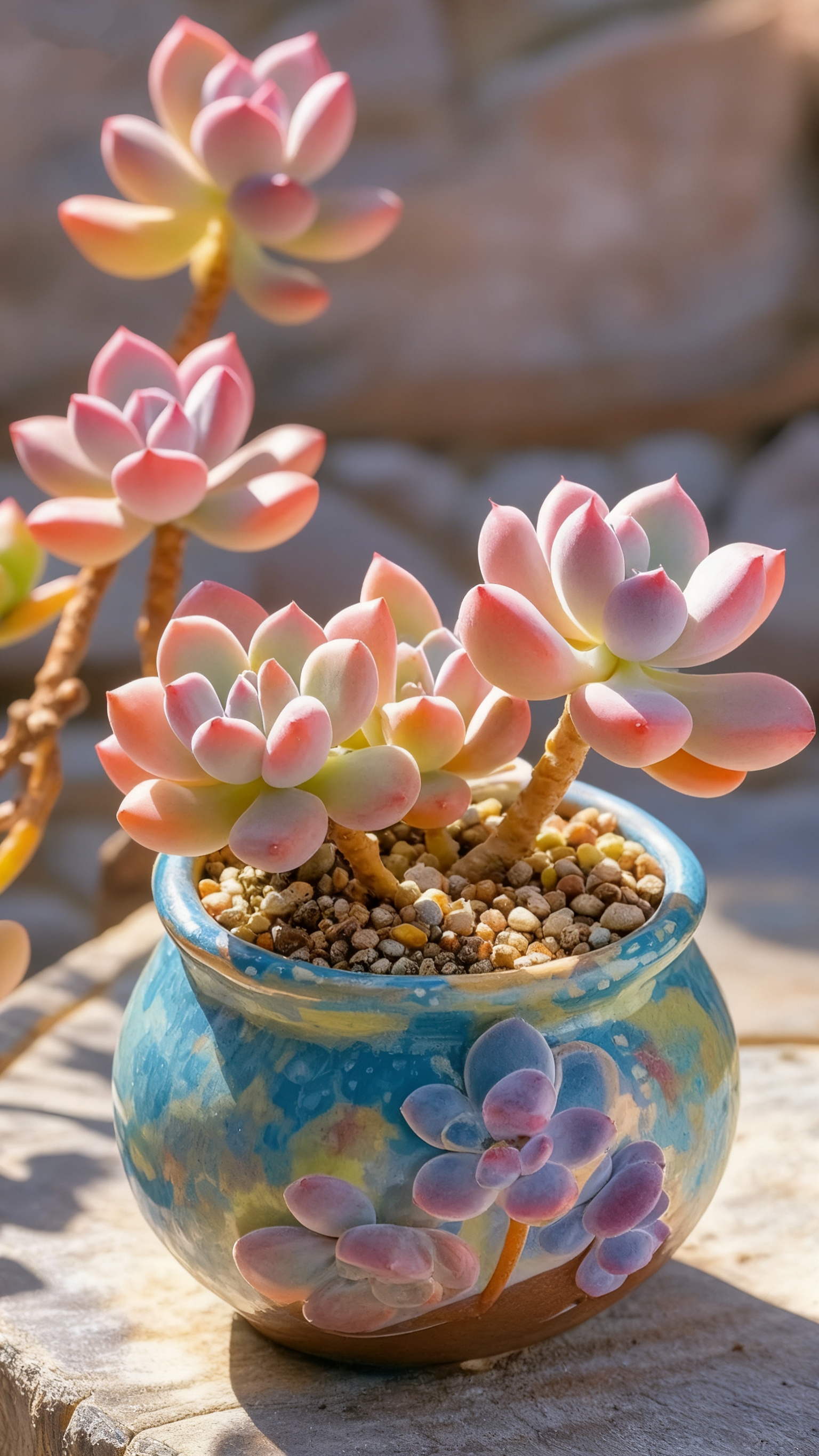 🌈 Dream Rainbow Succulent – A Touch of Color for Your Garden 🌱
