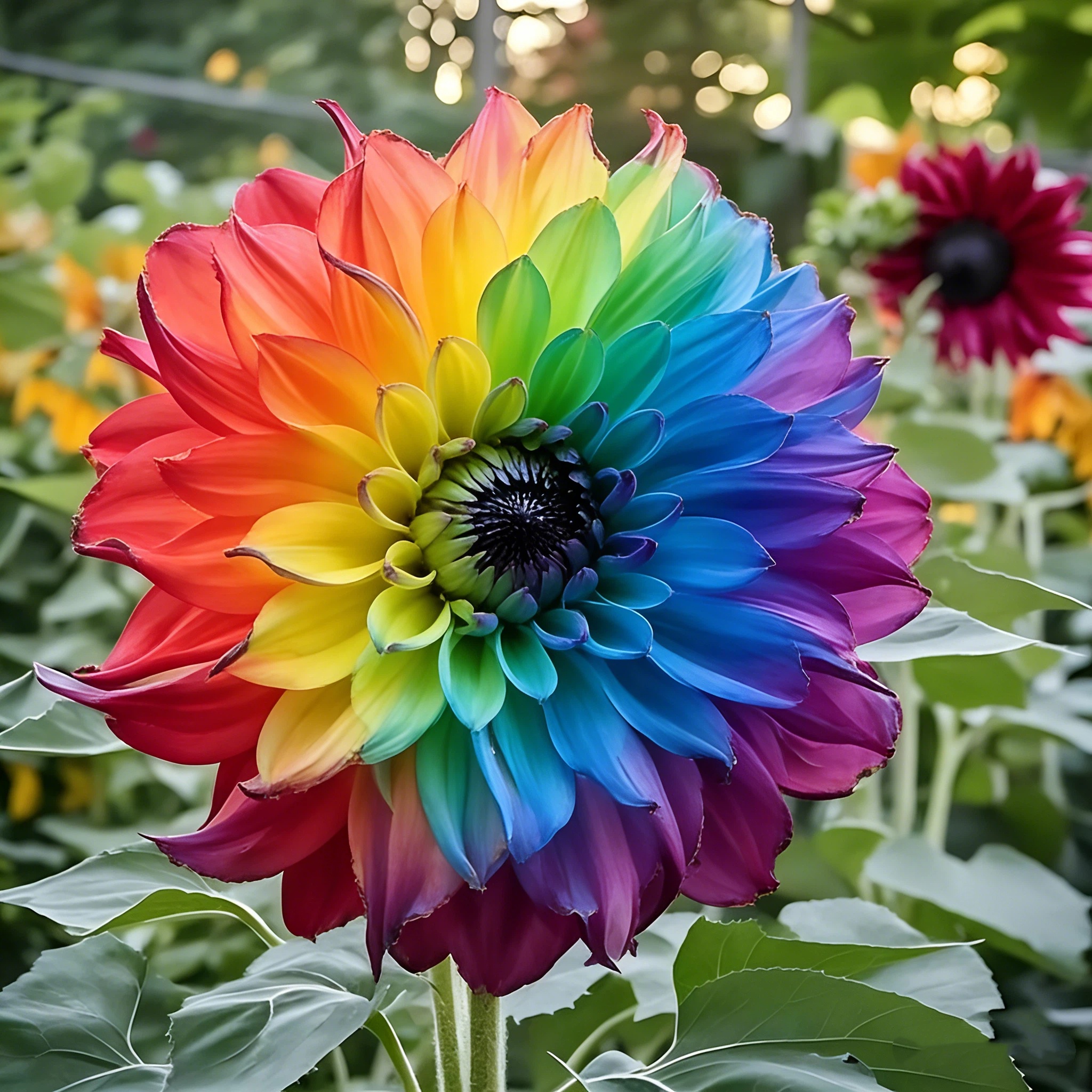 🌻Rare Giant Black Sun Dahlia Seeds