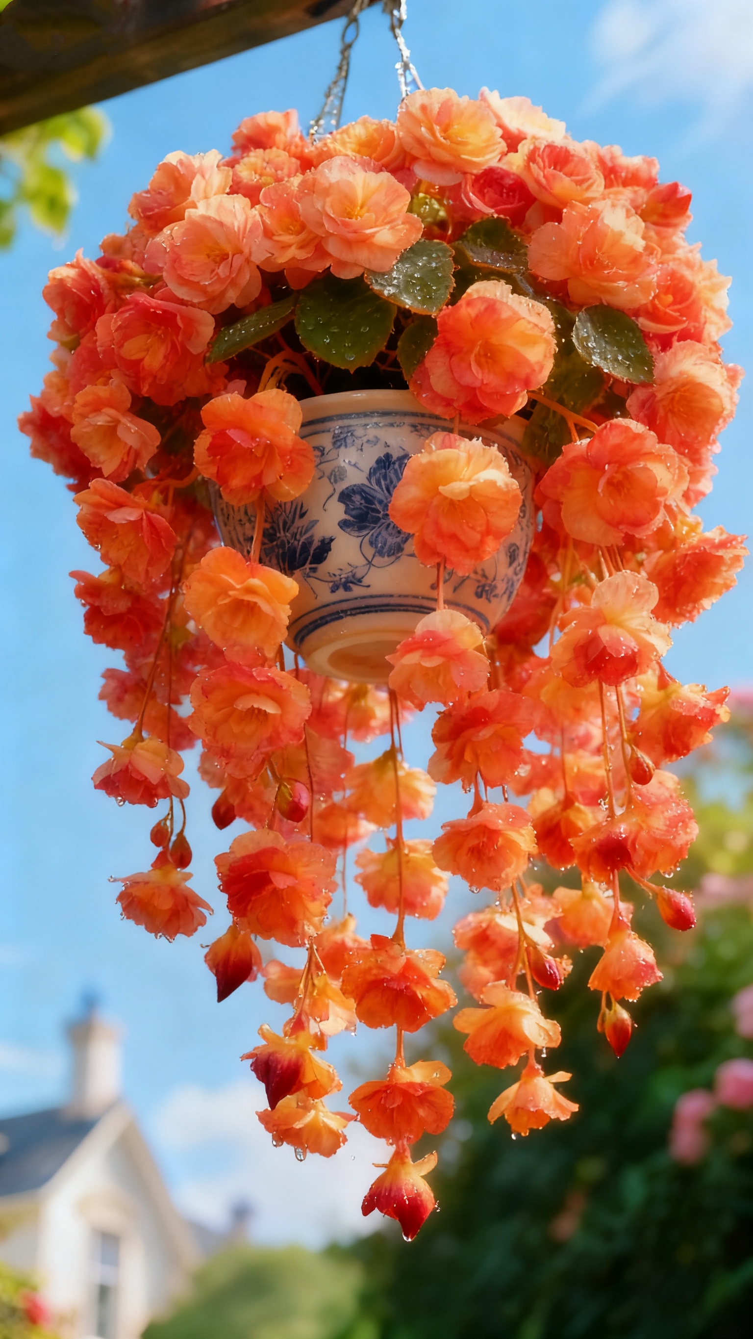 🌸 Trailing Begonia Seeds – Cascading Blooms，Easy Care  & Natural Air Freshener 🌱✨