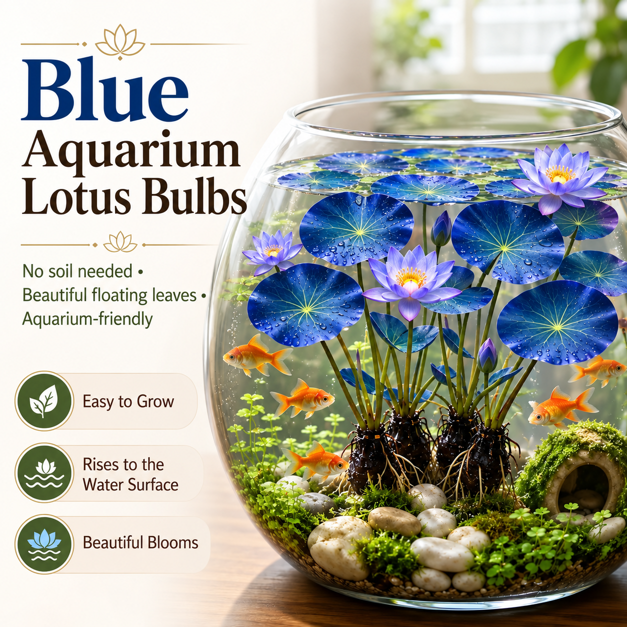 🐟Hydroponic red lotus roots🌿 Turn Your Aquarium into a Living Garden