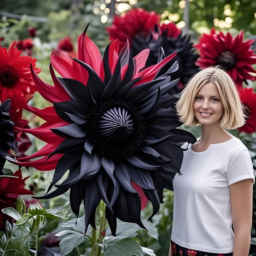 🌻Rare Giant Black Sun Dahlia Seeds