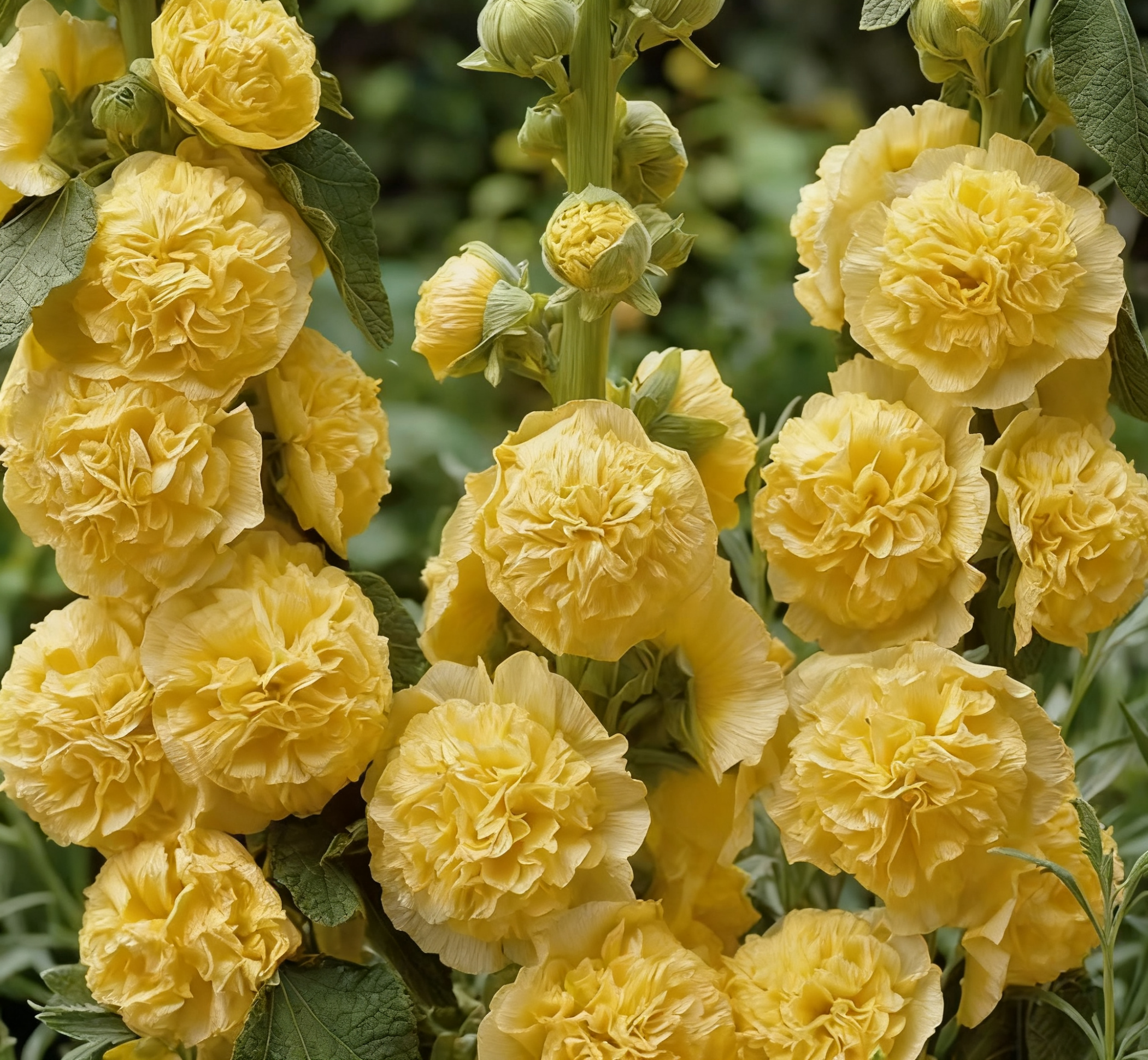 🏆 50K+ SOLD!🌺Double Hollyhock Seeds – Fall & Winter Planting, Perennial Blooms & Stunning Garden Elegance 🍂