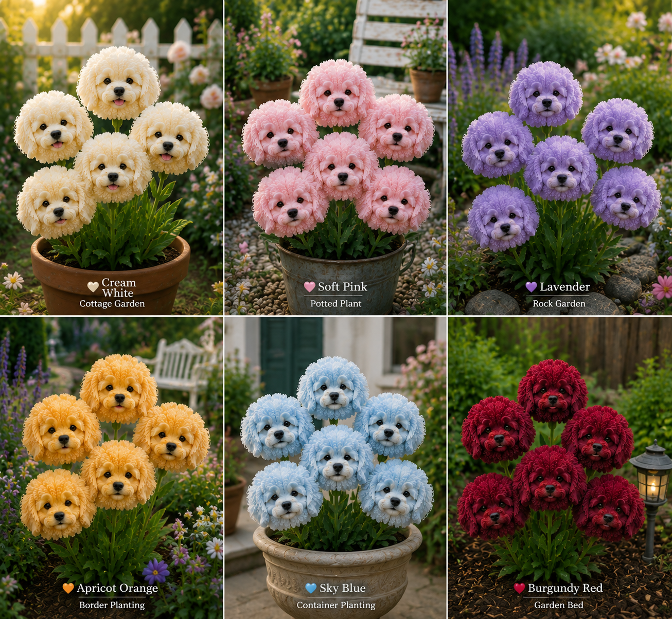 🌼 Golden Retriever Flower Collection - A garden that feels like happiness.