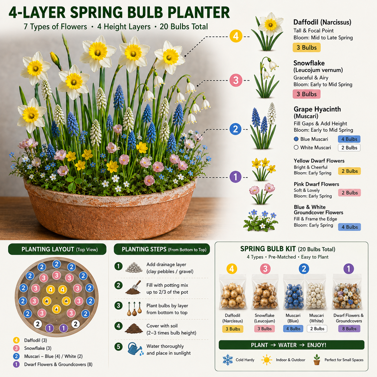 🌷 Mini Layered Garden Bulb Kit