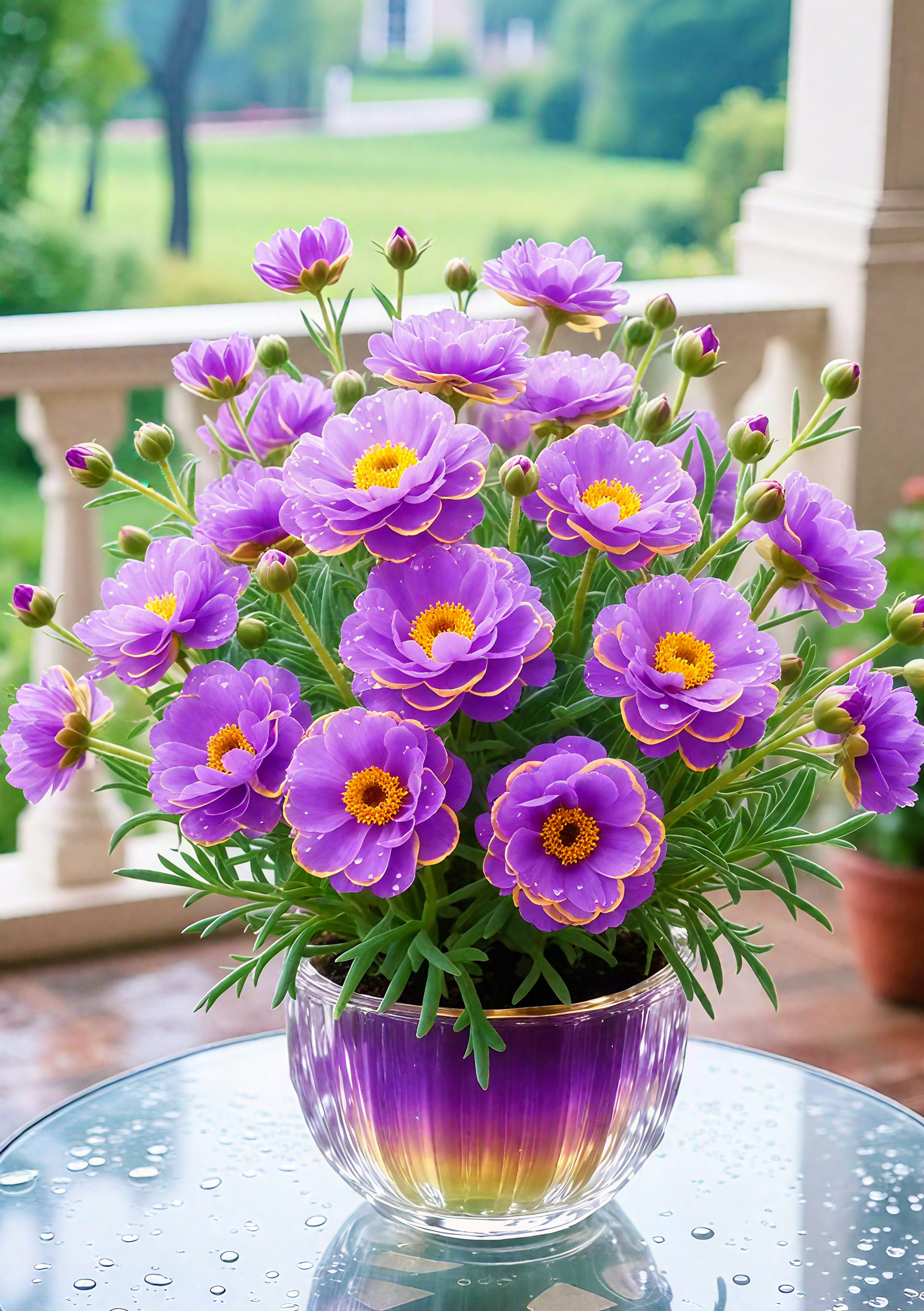 🌼Muti-color Moss Rose-Double Petal Sunflower