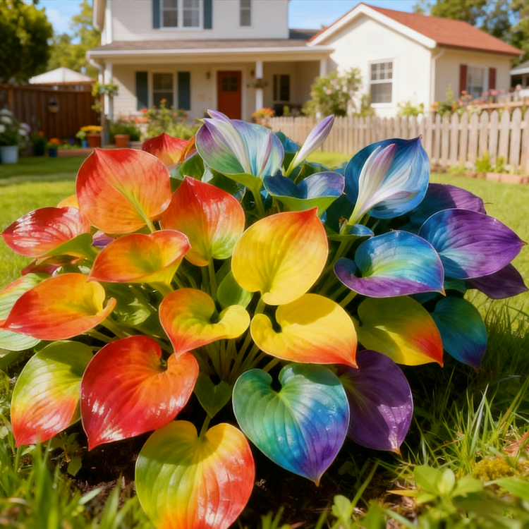 ✨“Dreamlight Rainbow Hosta — Where Nature Glows in Every Shade”