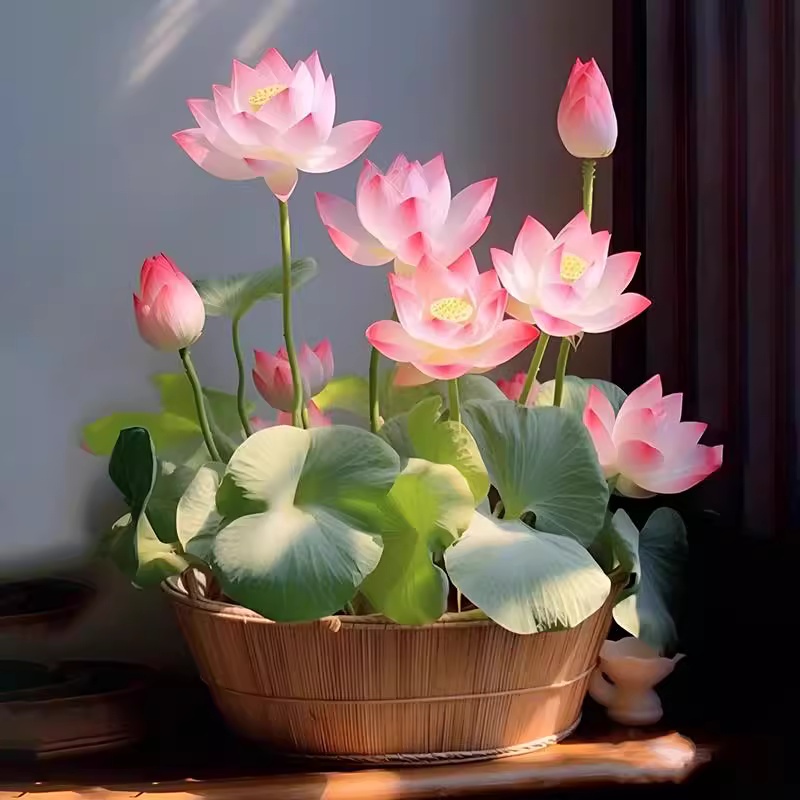 🌈 Rainbow Lotus Flower Seeds – Exotic Water Lilies for Indoor & Outdoor 🌸