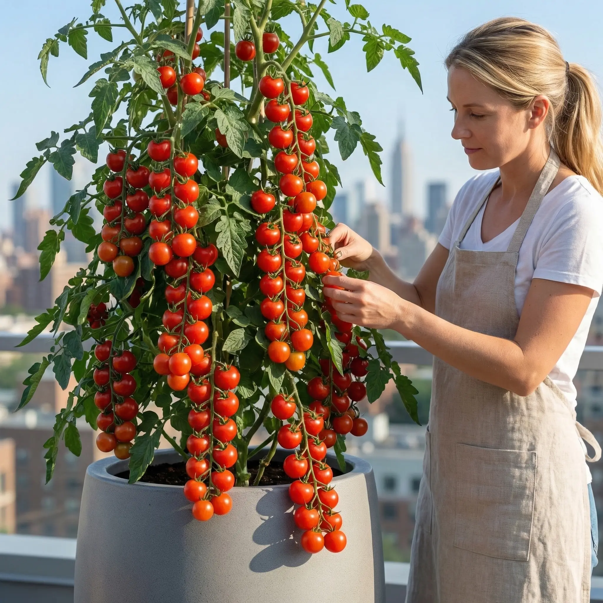 Grow Tomatoes Like a Waterfall 🍅 Watch Your Garden Turn Into a Cascading Harvest