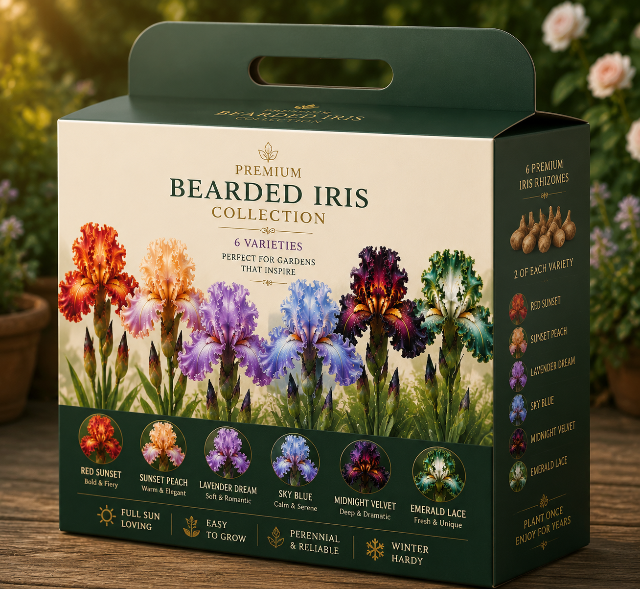 🌸 Premium Bearded Iris Collection for Home Gardens