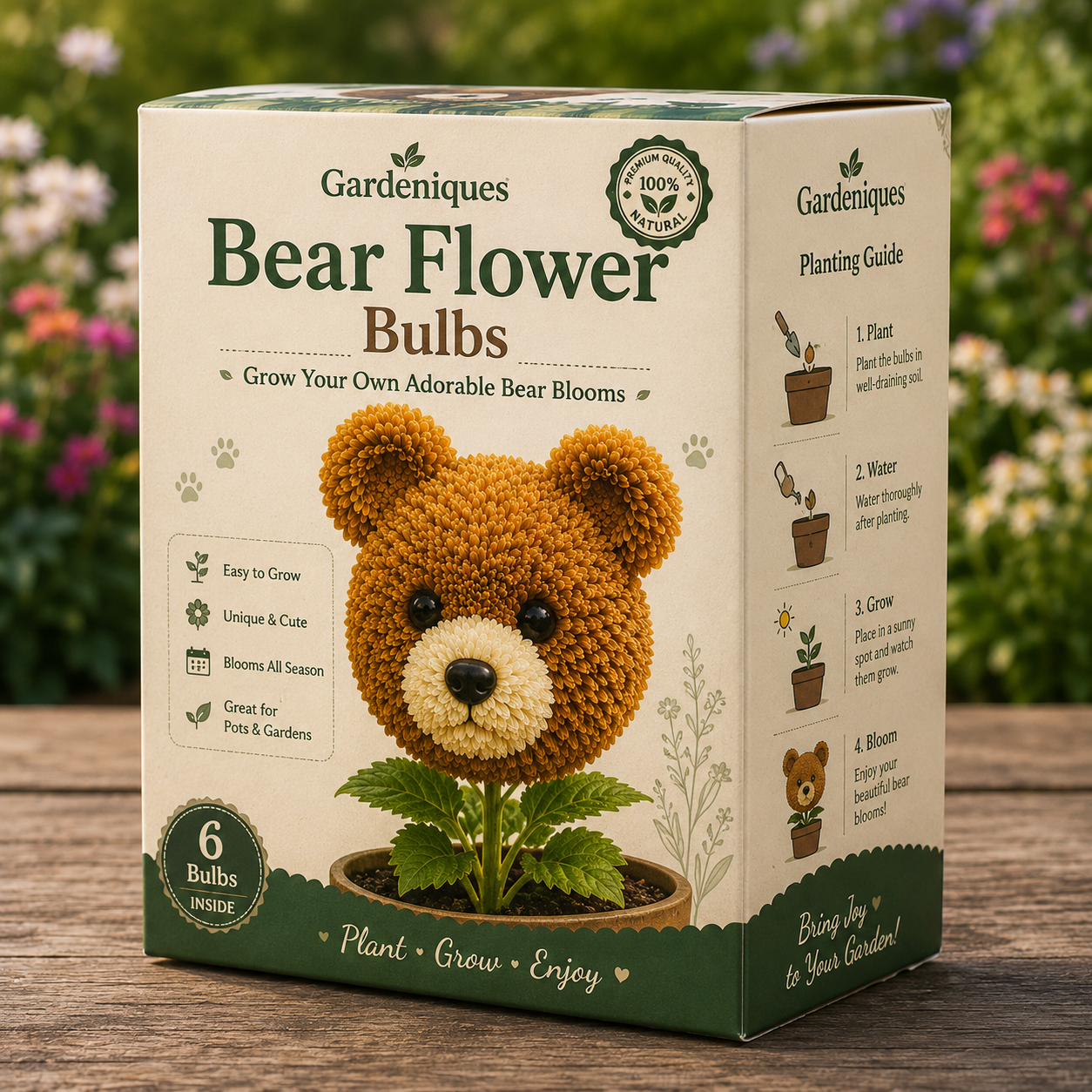 🧸 Rare Bear Flower Bulbs - Grow Adorable Bear-Shaped Blooms Right in Your Garden