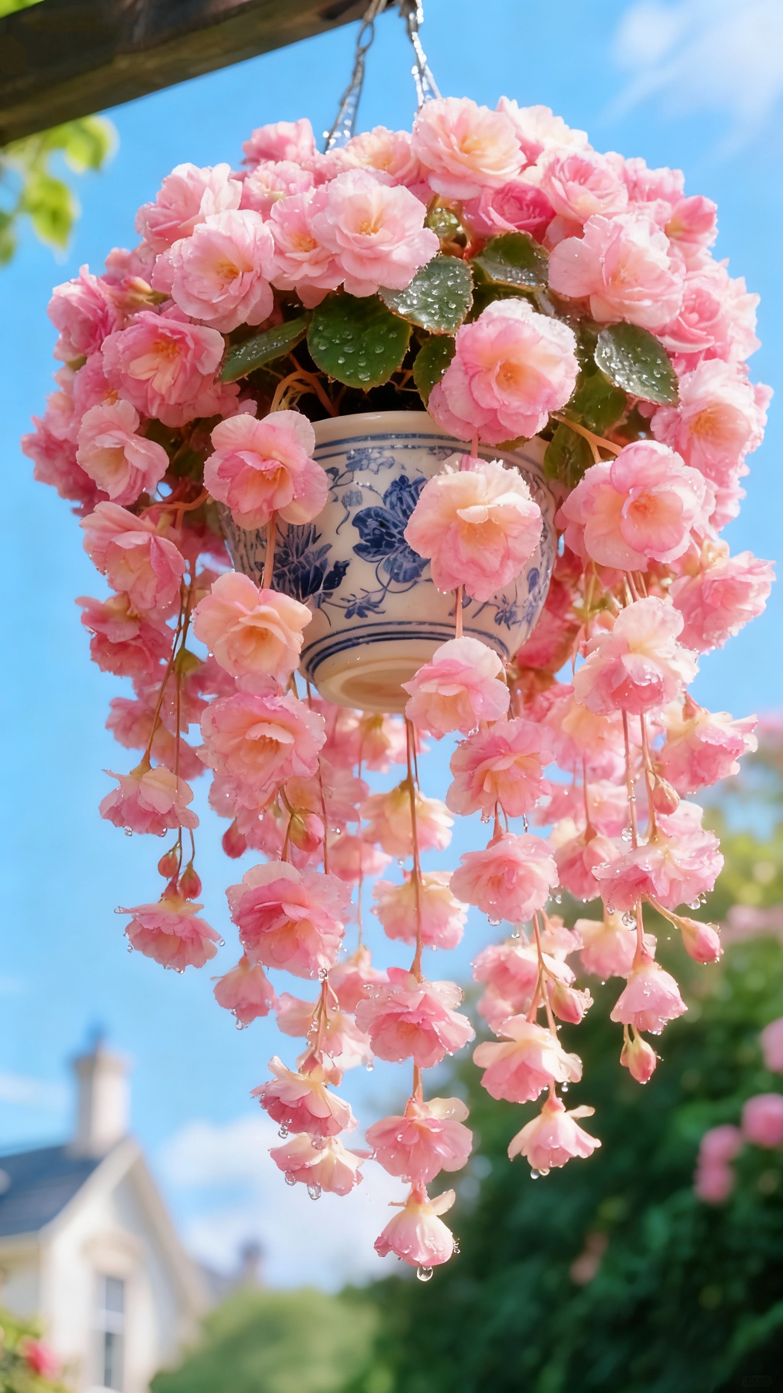🌸 Trailing Begonia Seeds – Cascading Blooms，Easy Care  & Natural Air Freshener 🌱✨