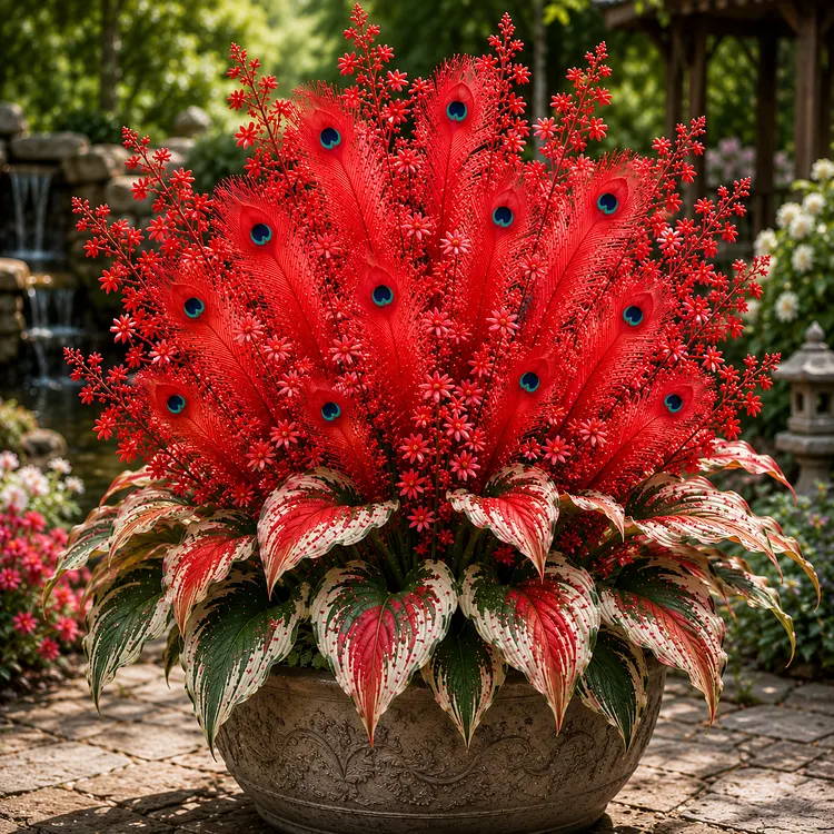 🏠🦚 Peacock Flame Hosta Bulbs💥 Stunning Colors That Brighten Any Space