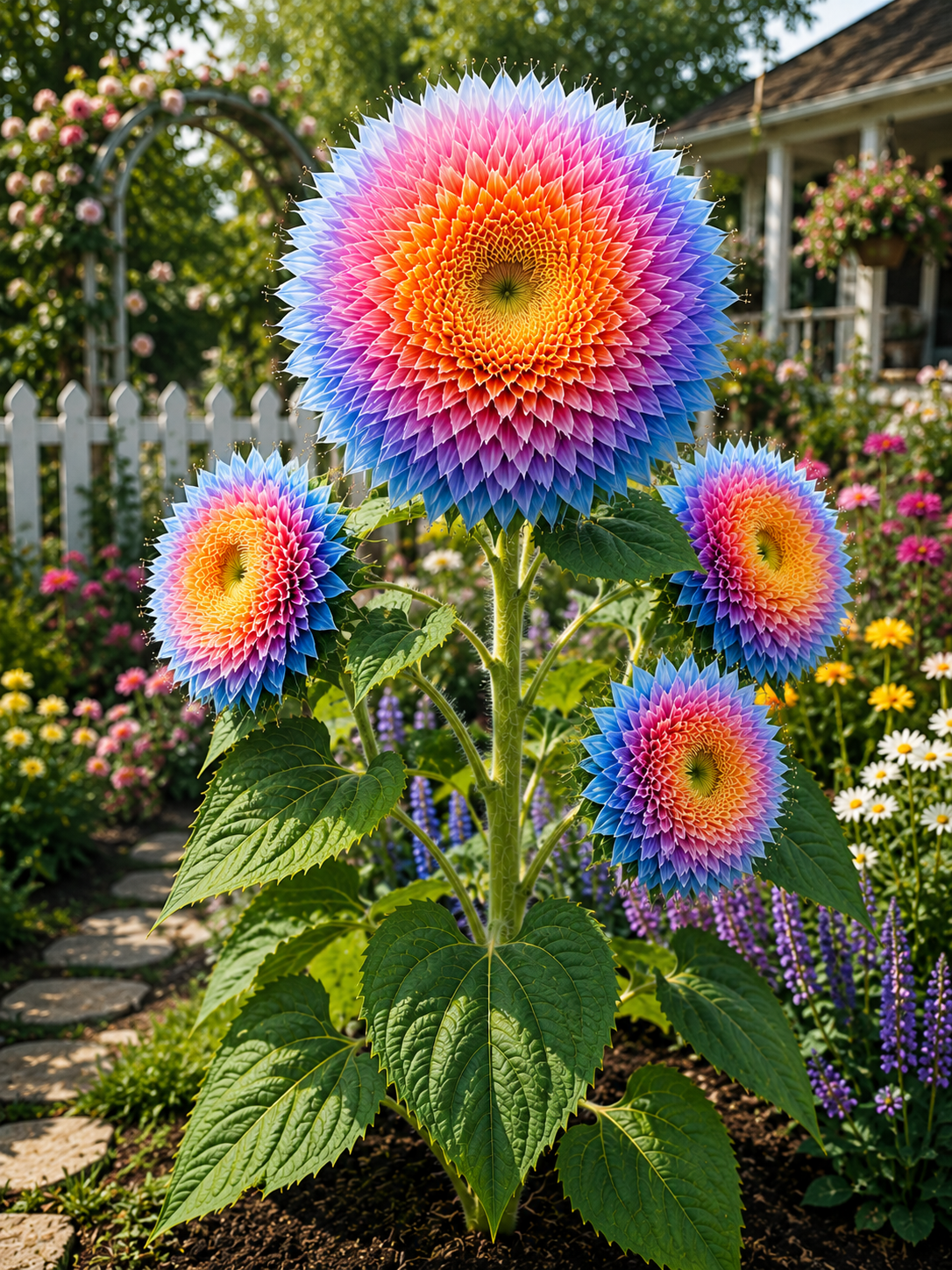 🌈 Rainbow Pompon Sunflower Seeds - Grow a One-of-a-Kind Sunflower 🌻