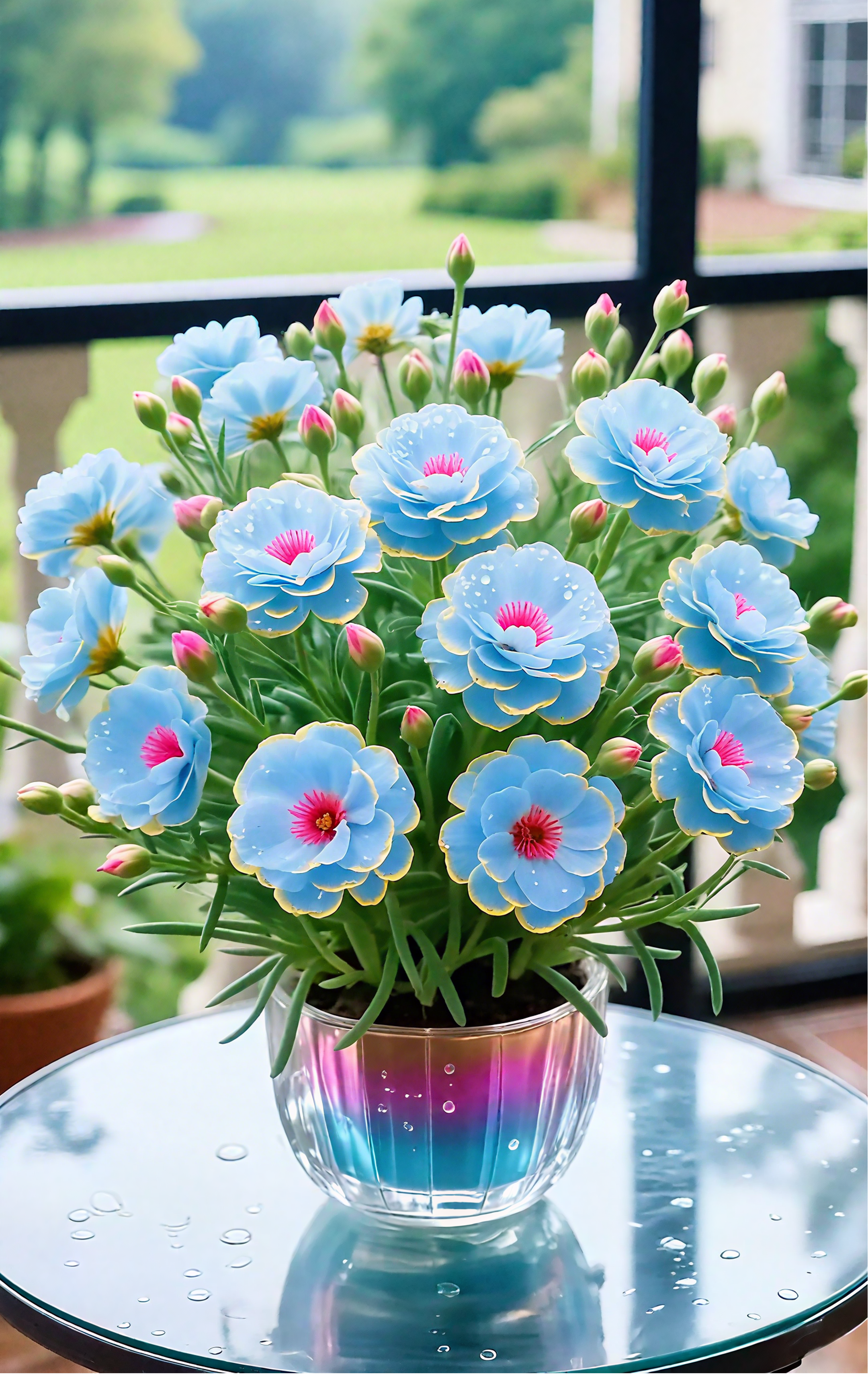 🌼Muti-color Moss Rose-Double Petal Sunflower