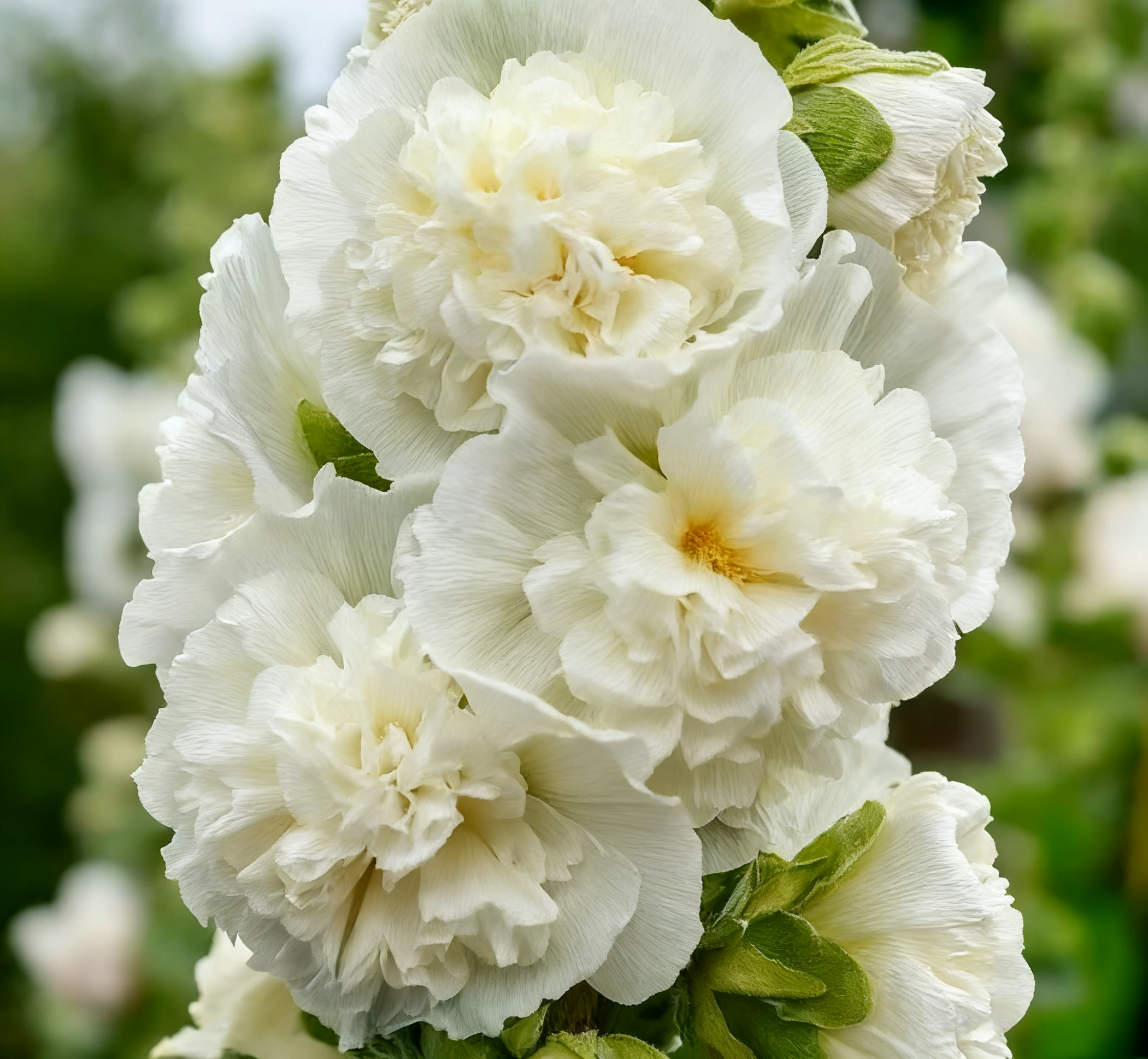 🏆 50K+ SOLD!🌺Double Hollyhock Seeds – Fall & Winter Planting, Perennial Blooms & Stunning Garden Elegance 🍂