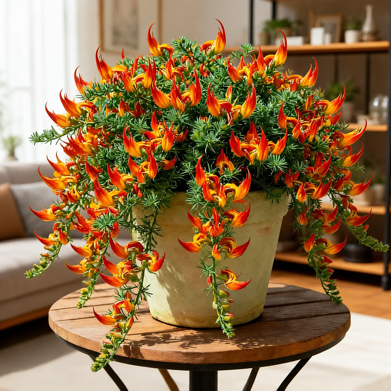 🏠🌸 Parrot Beak Spider Plant Bulbs 🌿 Unique Foliage, Easy to Grow