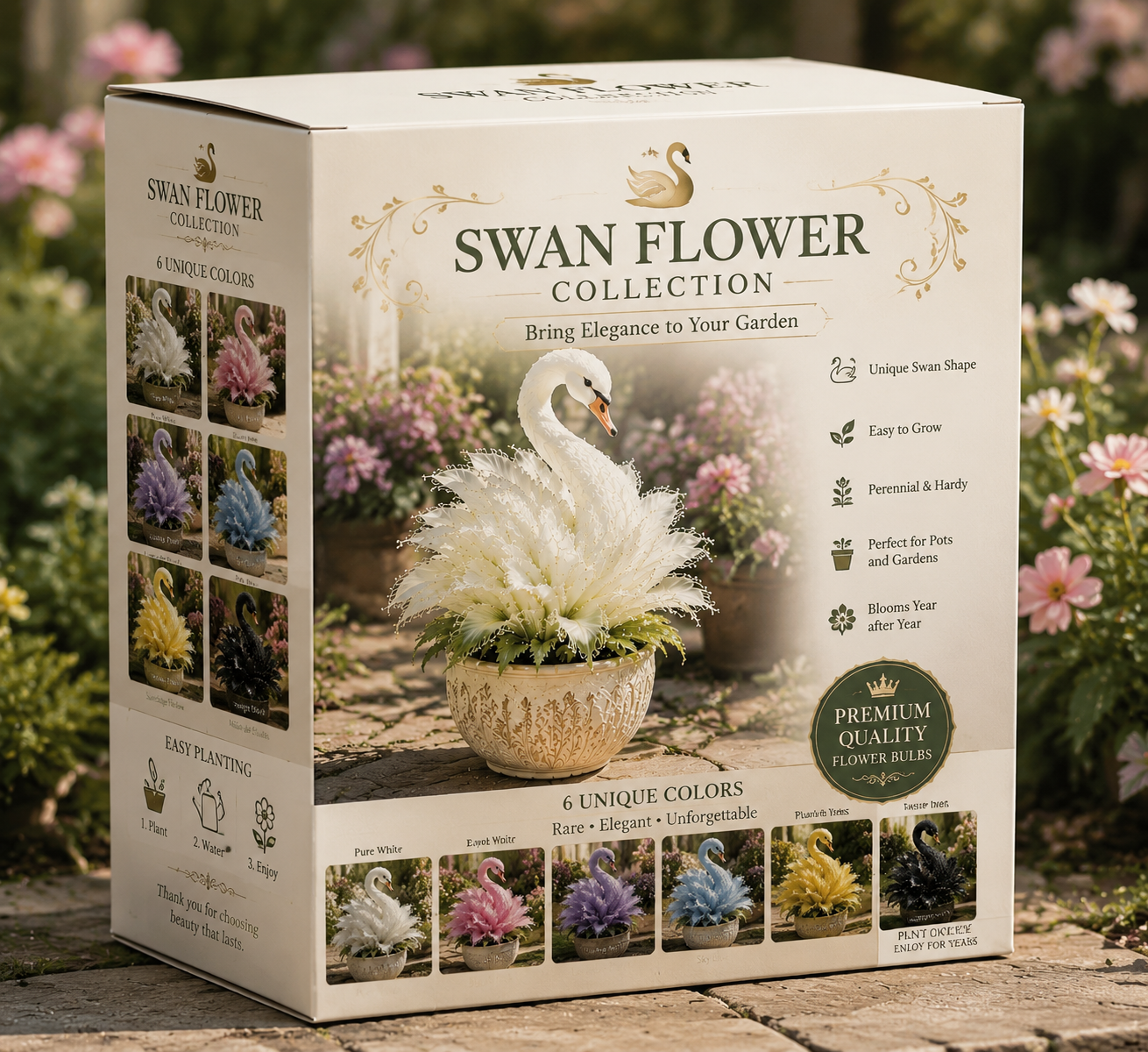 🦢 Swan Flower Collection- Turn Your Garden into a Living Swan Paradise