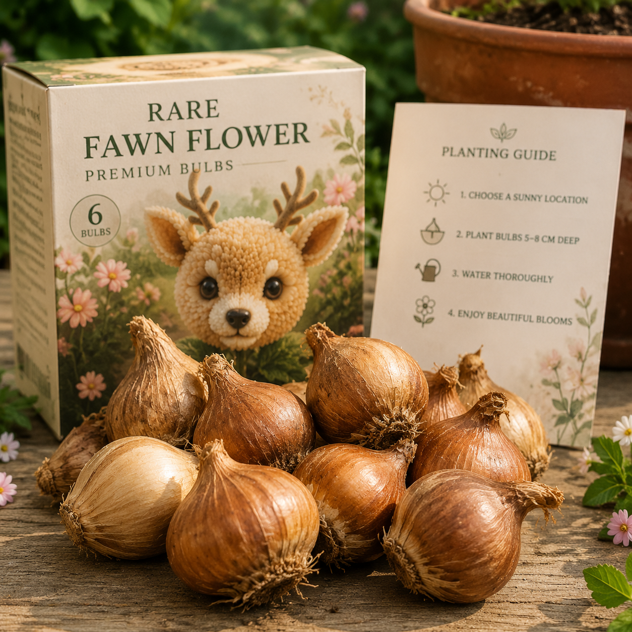 🦌 Rare Fawn Flower Bulbs - Grow the Sweetest Little Deer Right in Your Garden