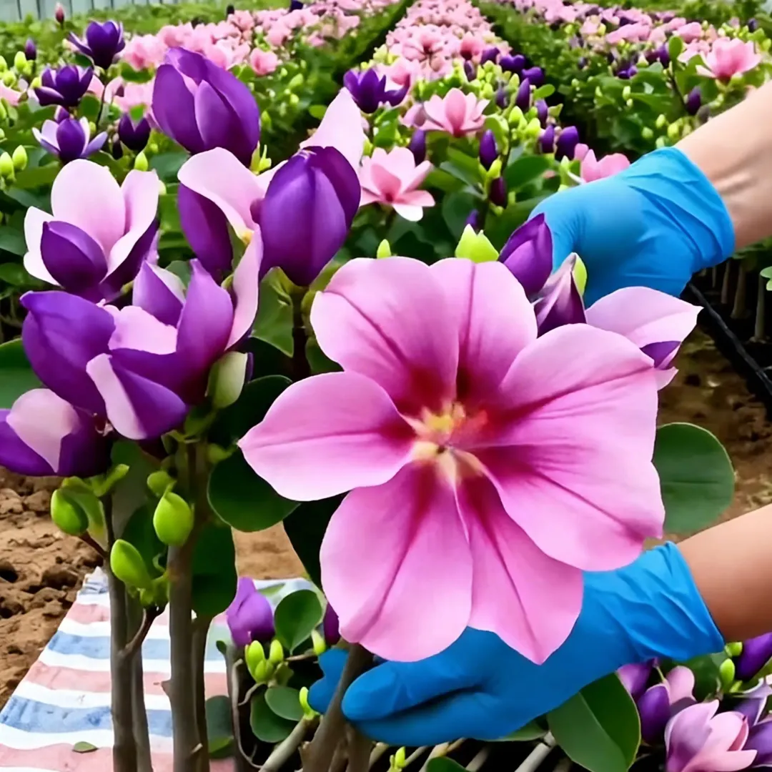 Magnolia liliiflora (Purple Orchids) Bulbs 🌸 Flowers Hide the Leaves, Fragrance Fills the Air
