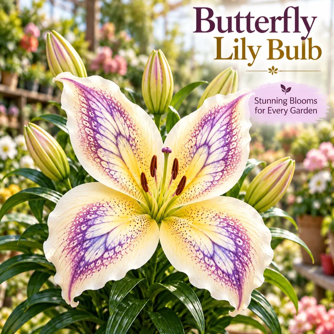 🦋Giant Butterfly Lily Bulbs-Stunning Blooms for Every Garden✨