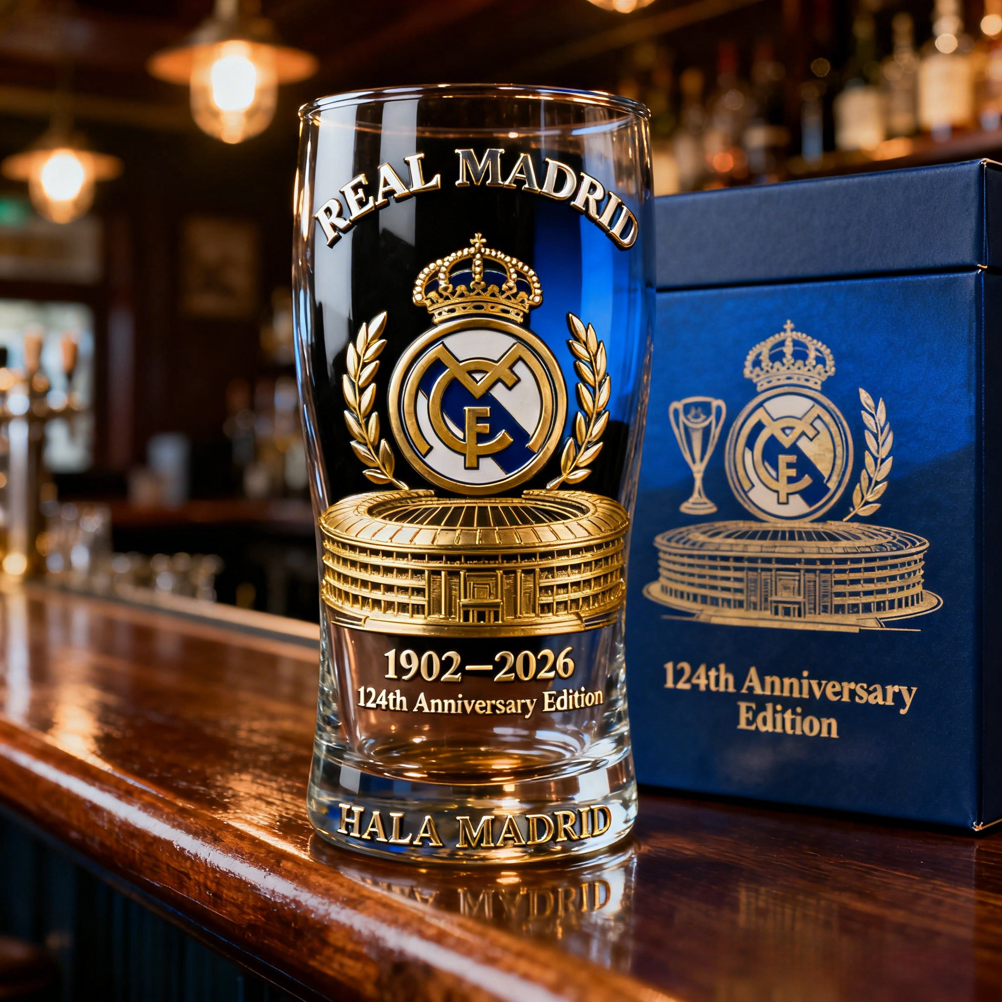 🏆 Real Madrid 124th Anniversary Pint Glass