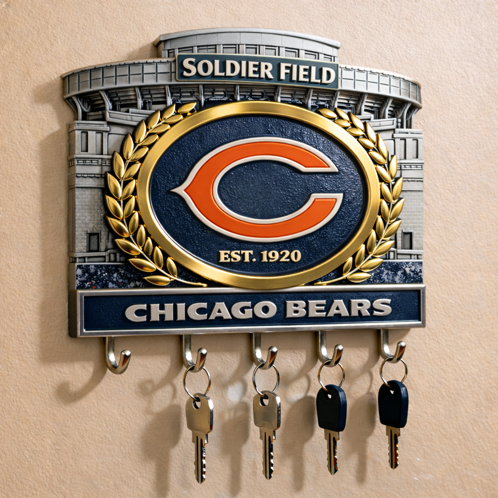 🏈 Football Team Wall-Mounted Key Holder 🔑