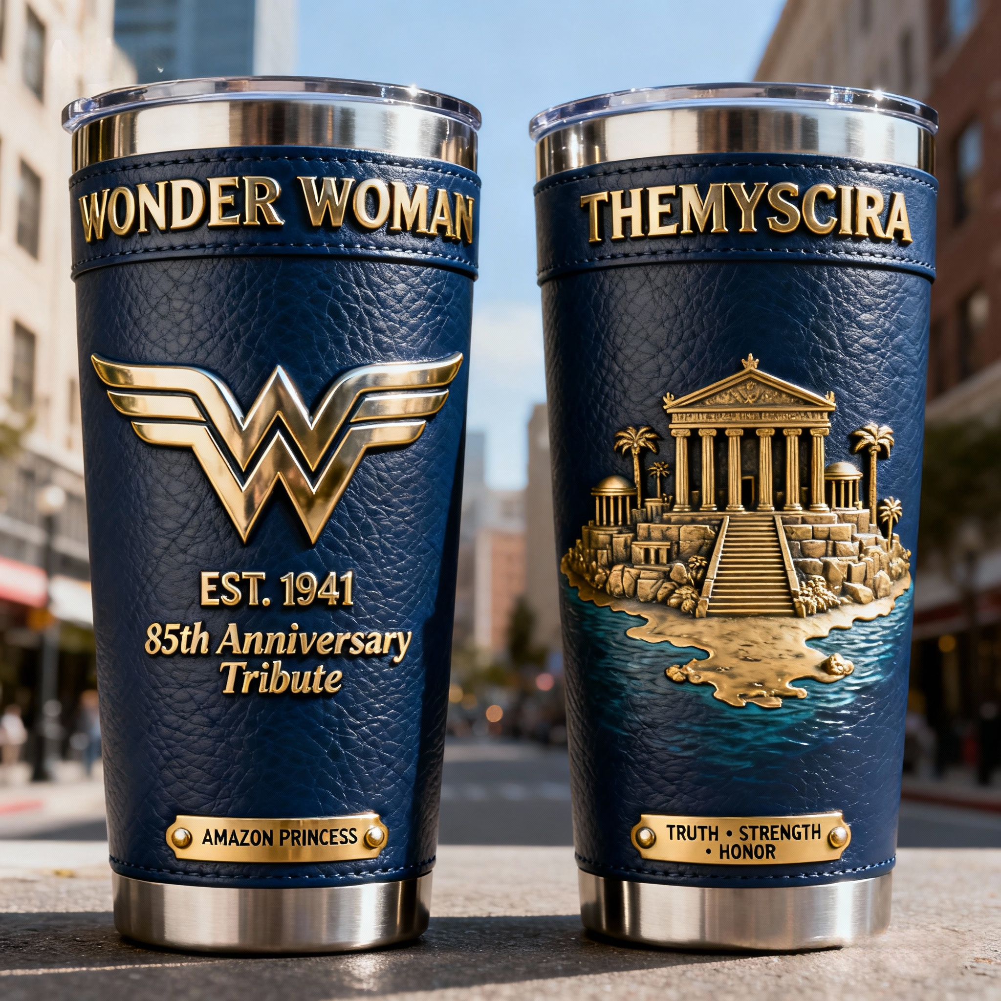 ✨Superhero Themed Anniversary Thermos Tumbler 🎯