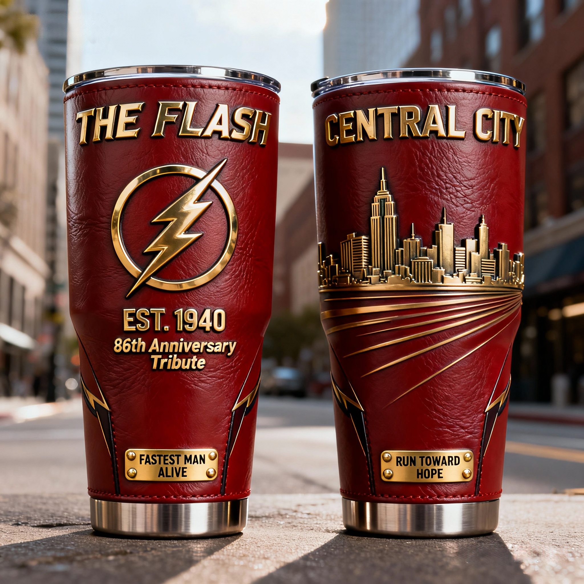 ✨Superhero Themed Anniversary Thermos Tumbler 🎯