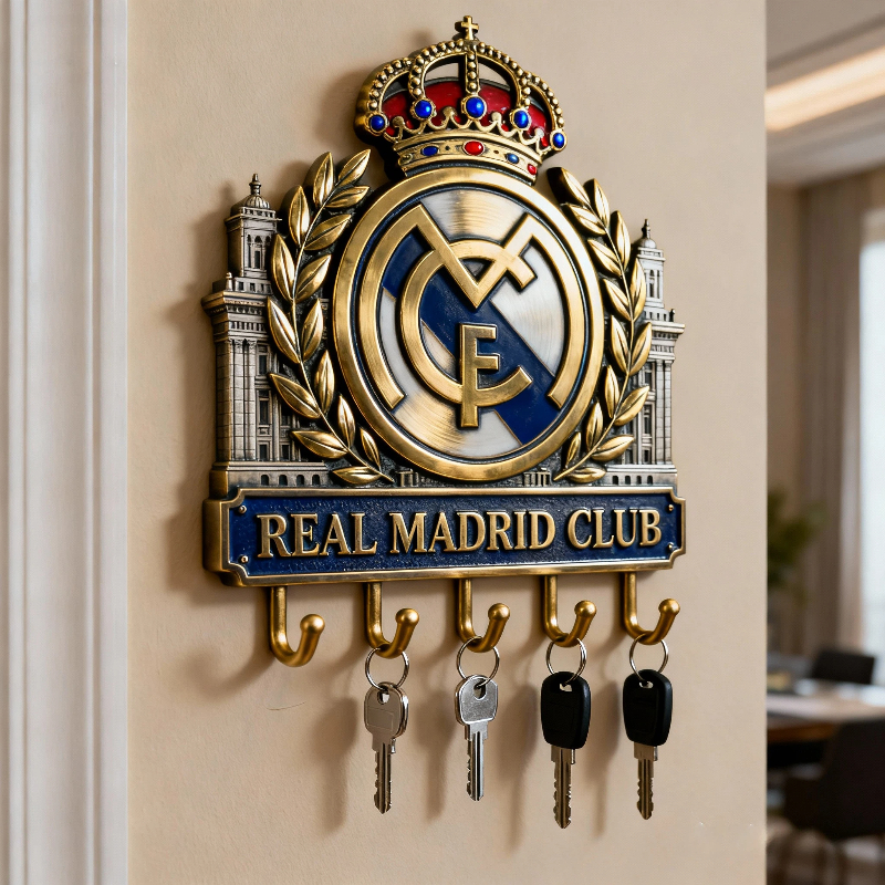 👑⚪️Real Madrid Club Wall-Mounted Key Holder
