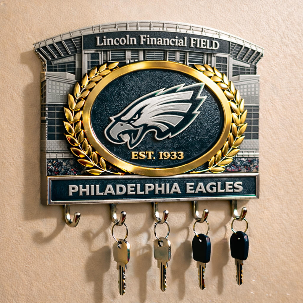 🏈 Football Team Wall-Mounted Key Holder 🔑