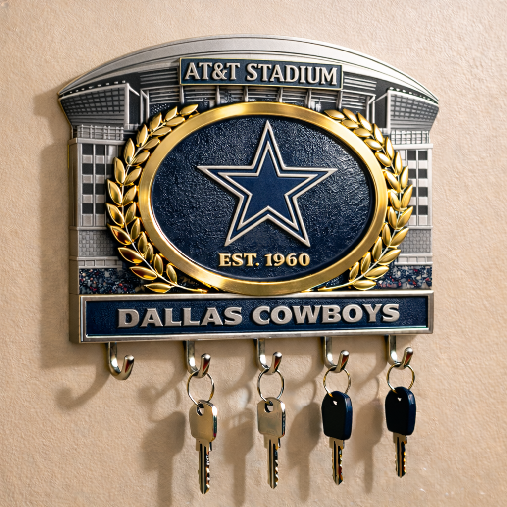 🏈 Football Team Wall-Mounted Key Holder 🔑