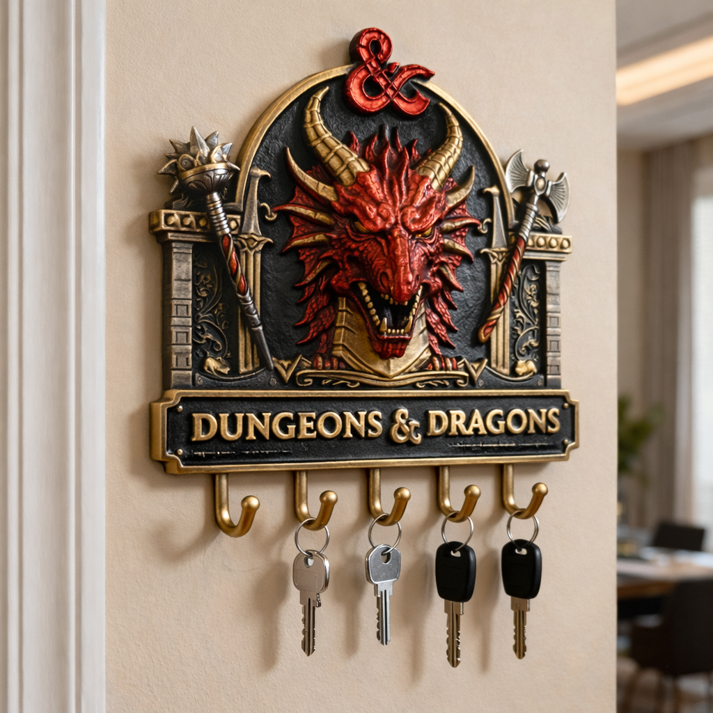 🐉⚔️ Dungeons & Dragons Legendary Adventure Wall-Mounted Key Holder