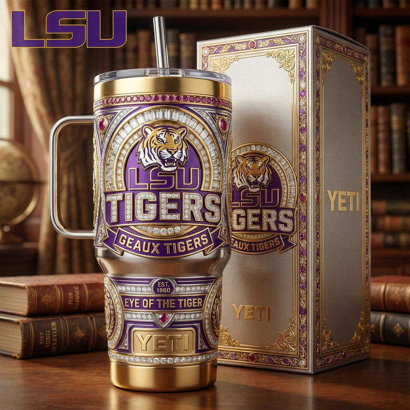 College Football Team 40oz Tumbler With Handle