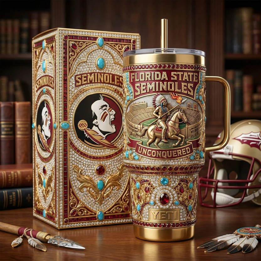 College Football Team 40oz Tumbler With Handle