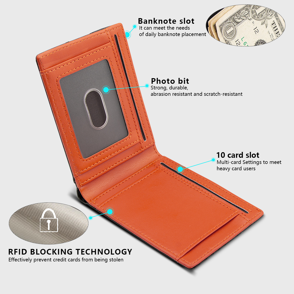 Men's Slim Wallet with RFID Blocking - BUY 2 FREE SHIPPING