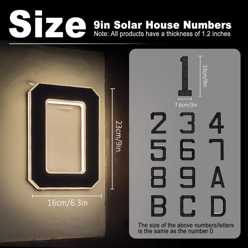 2026 Newest Modelš„Solar LED House Number Sign
