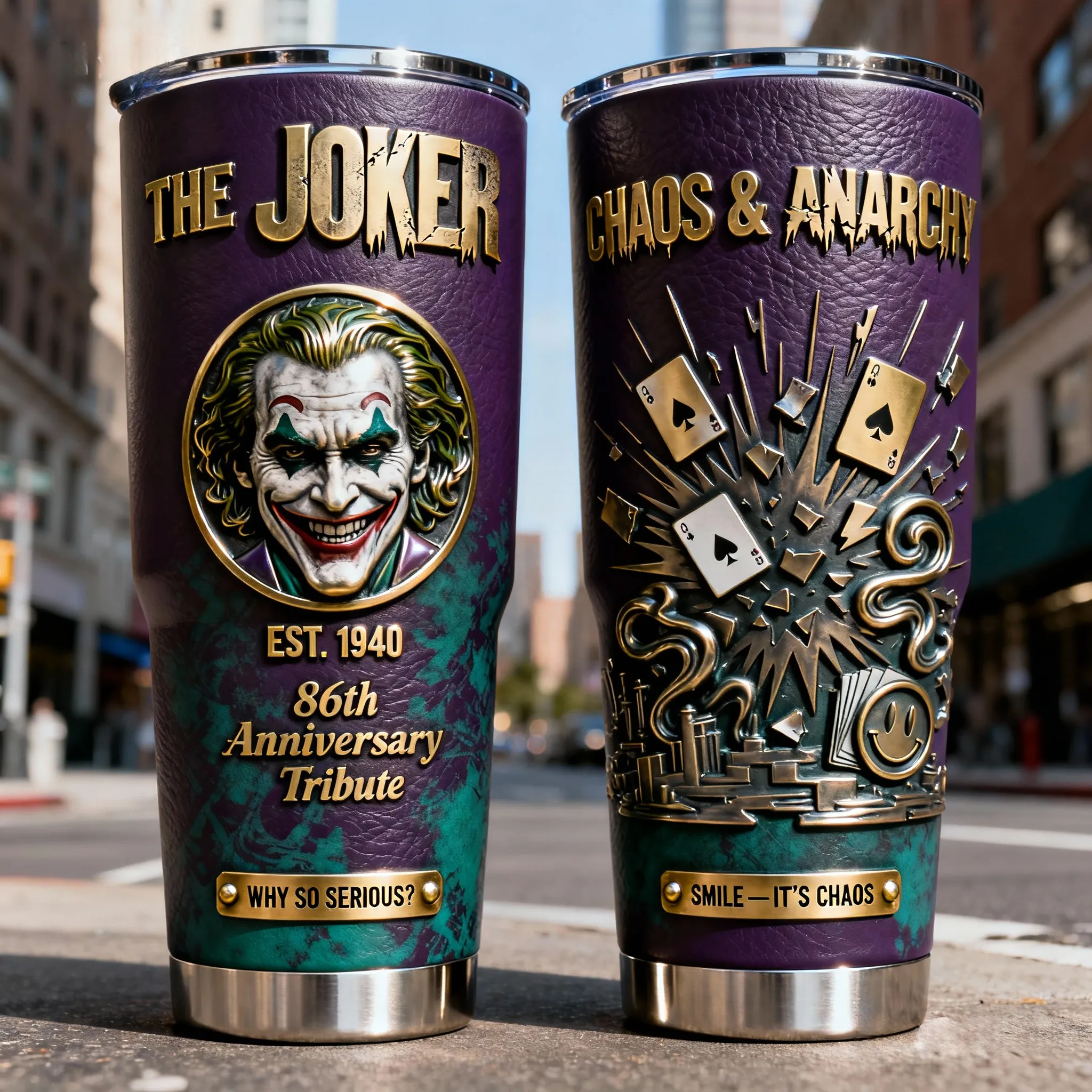 ✨Superhero Themed Anniversary Thermos Tumbler 🎯