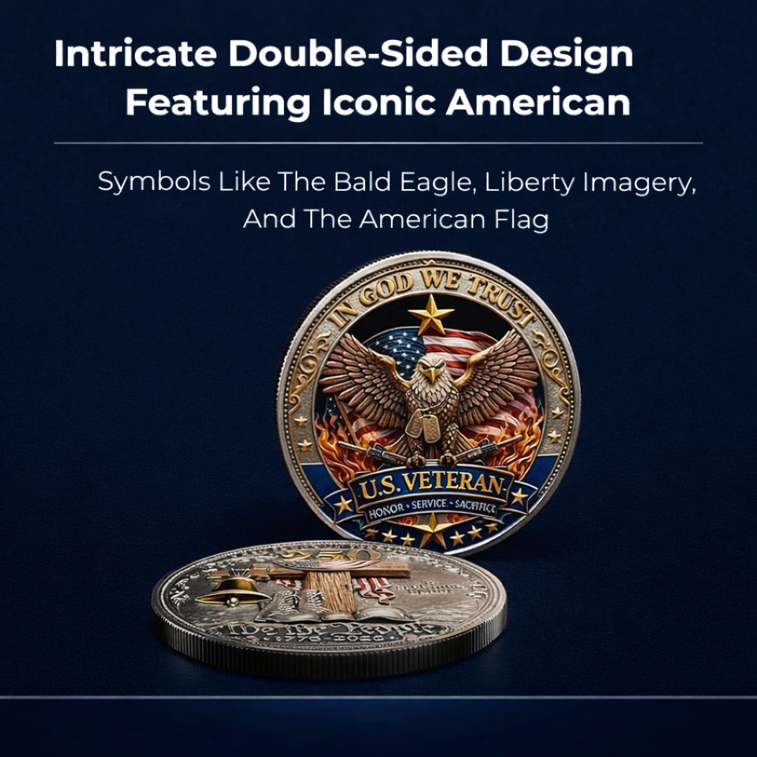 🔥Last Day 60% OFF 🔥 Honor America’s Heroes – 250 Years of Freedom Veteran Tribute Coin