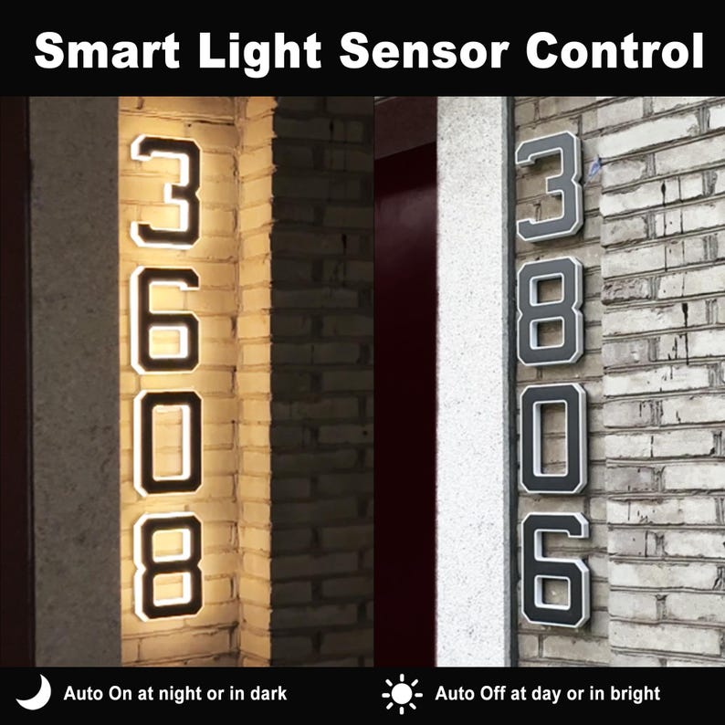 2026 Newest Modelš„Solar LED House Number Sign