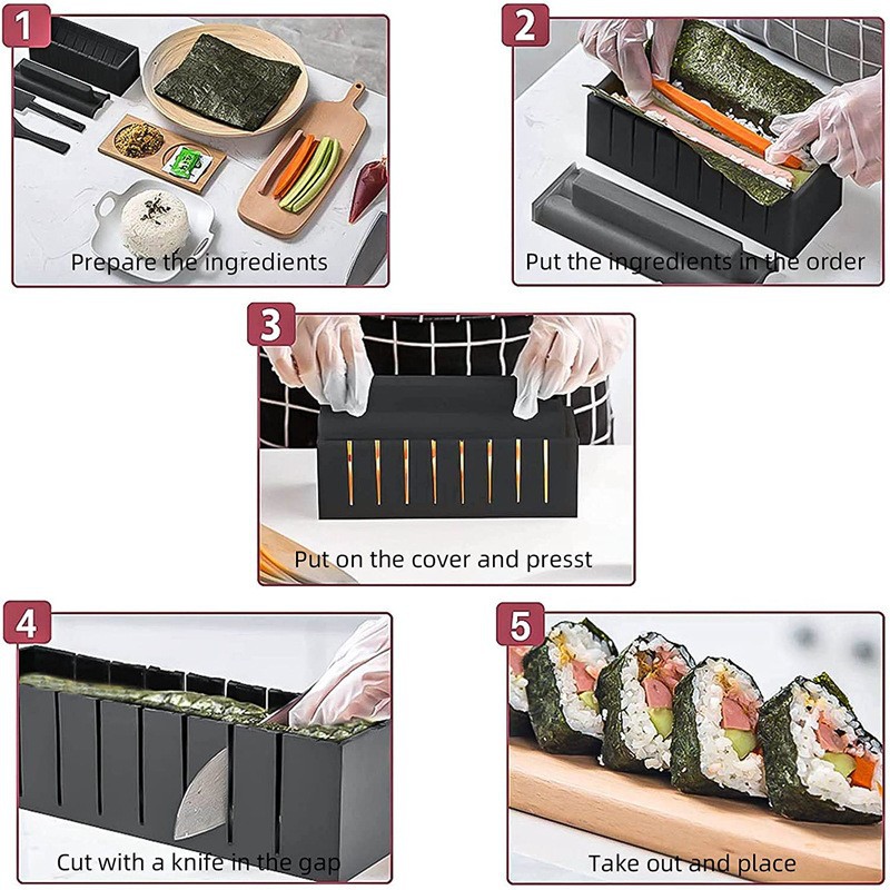 DIY Sushi Making Mold Set (10 Pieces)
