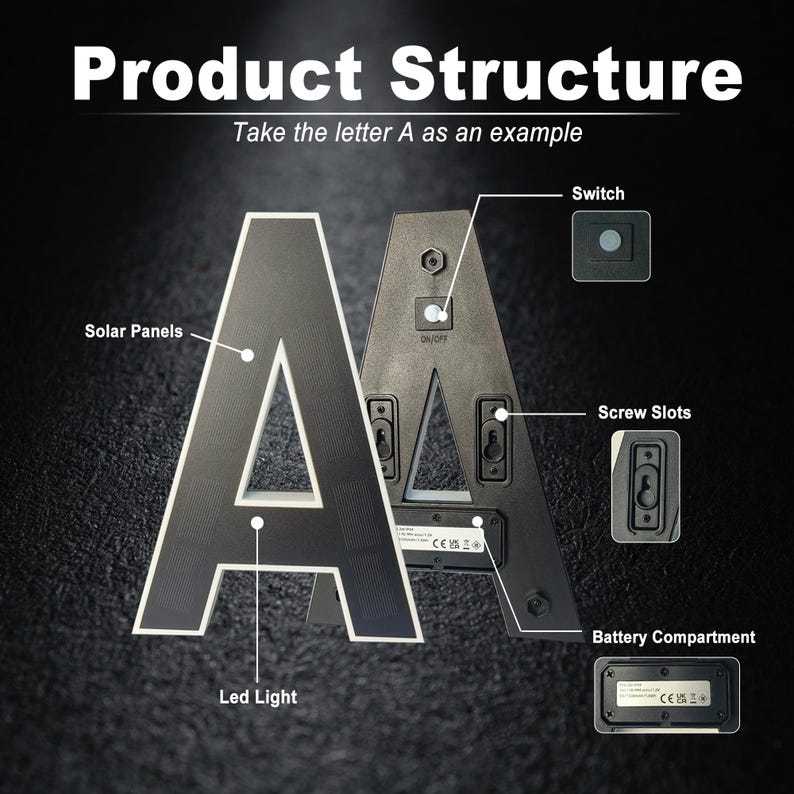 2026 Newest Modelš„Solar LED House Number Sign