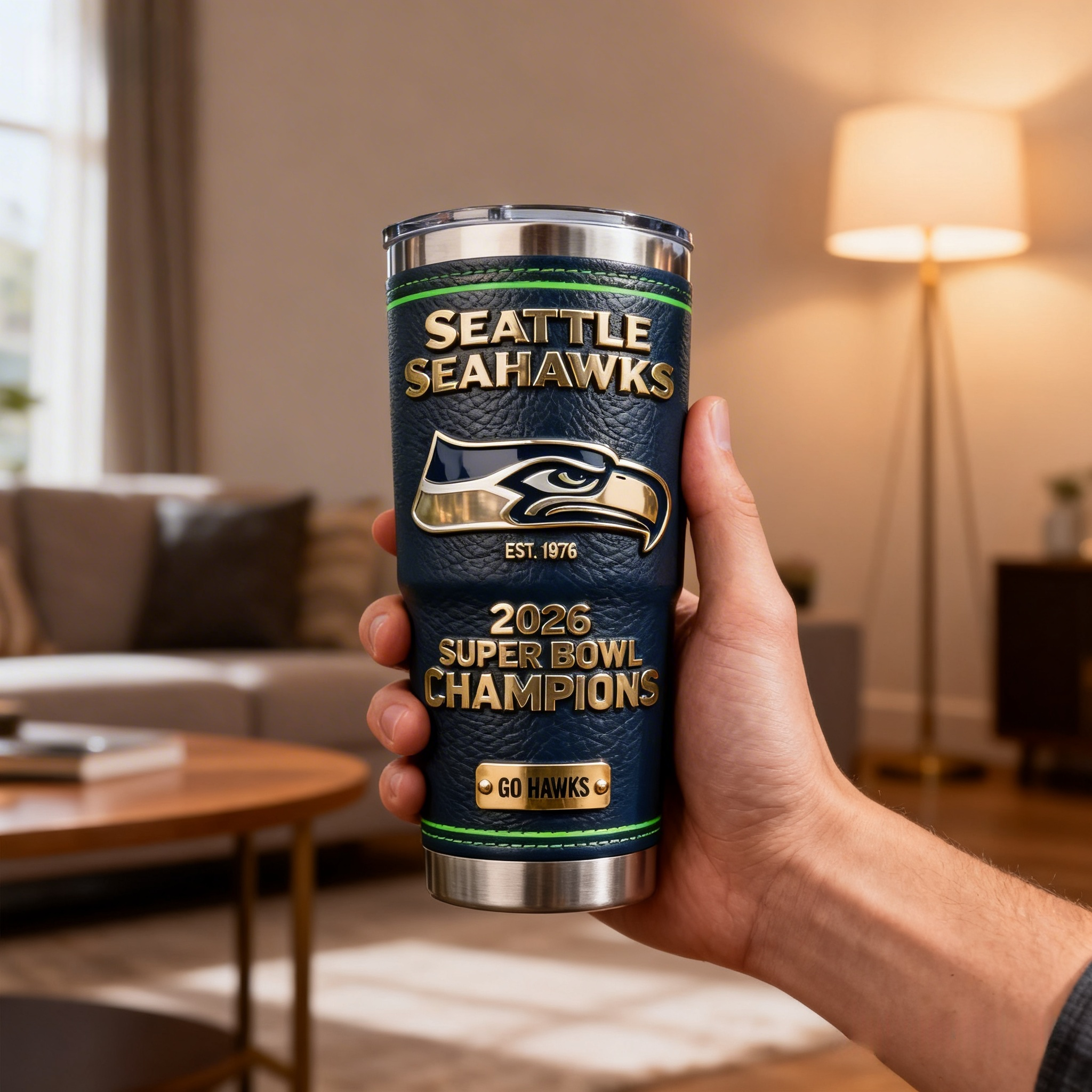 🏆2026 Super Bowl Champion Seahawks Premium Tribute Tumbler 🏈
