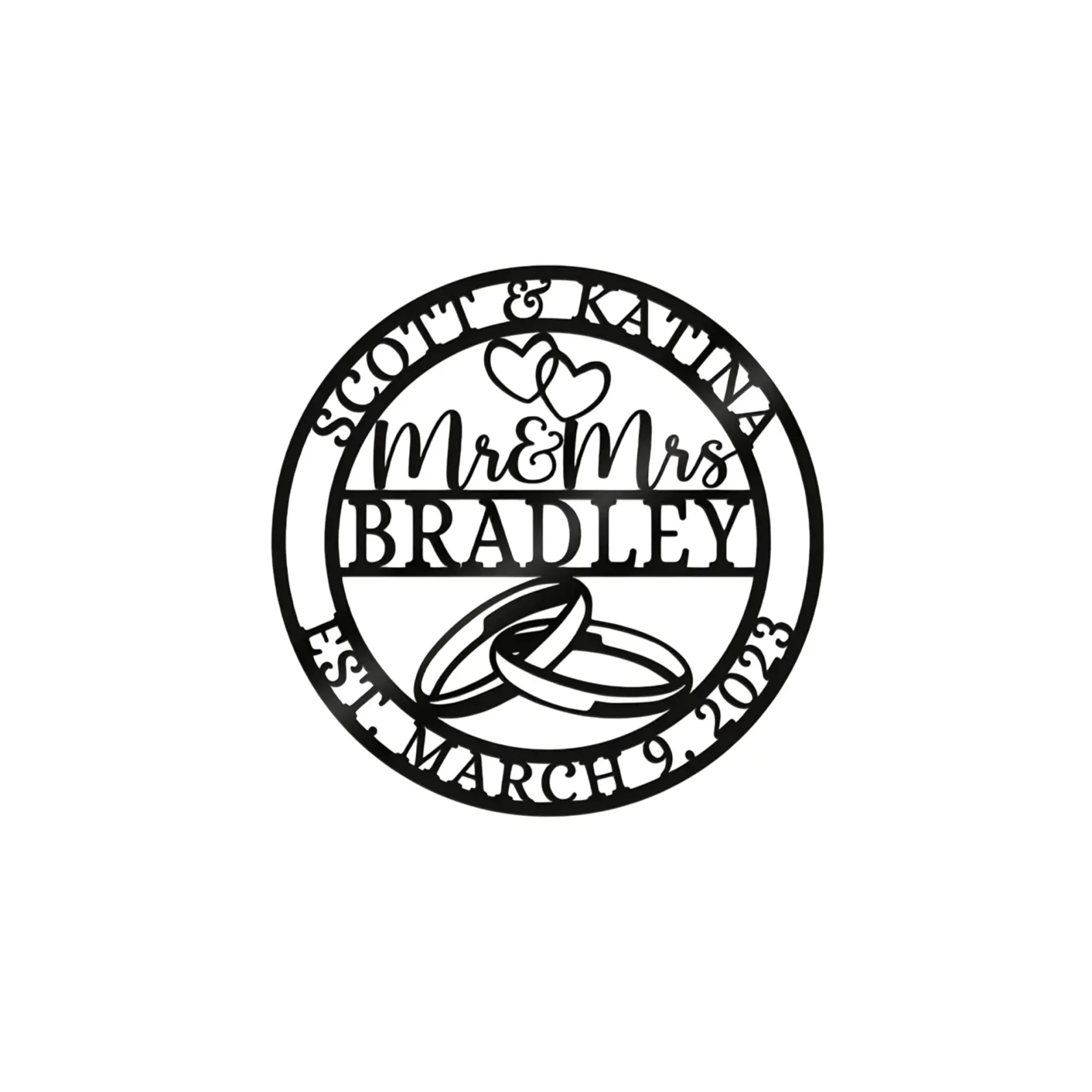 Personalized Vintage Wedding Signboard