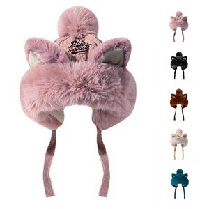 Winter Fox and Cat Ear Furry Knit Hat