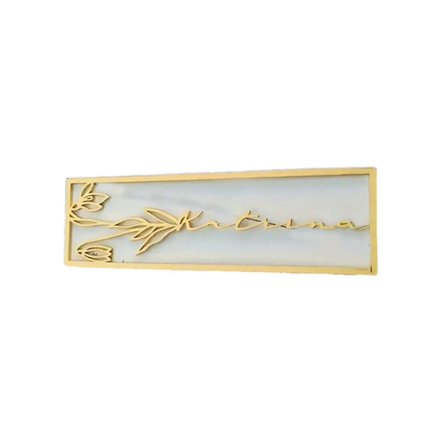 Custom Stainless Steel Birth Flower Bookmark with Name Engraving