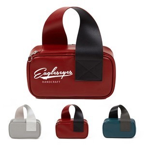 PU Leather Cosmetic Bag with Handle