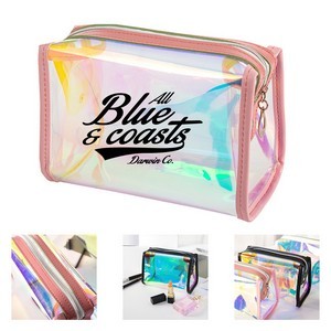 Holographic Clear Makeup Bag